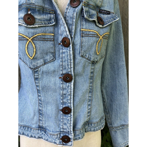 Z. Cavaricci Vintage Denim Jacket Distressed small - Picture 3 of 8